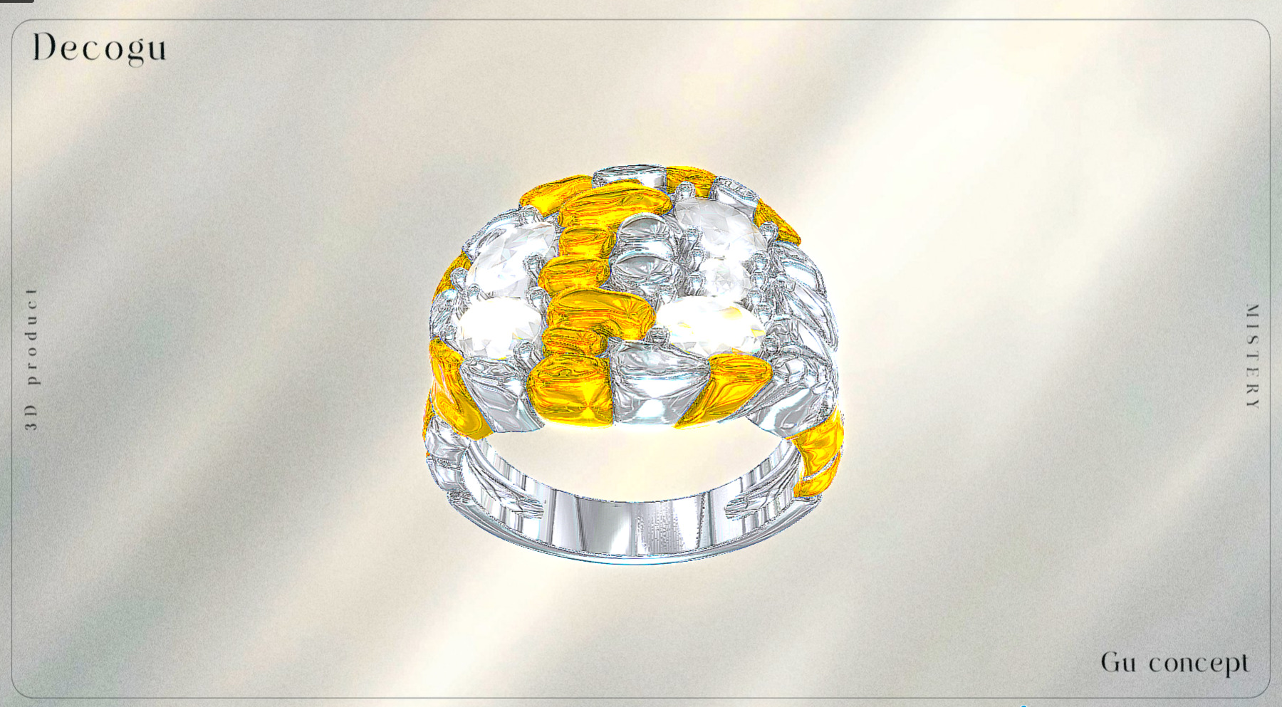 Luminous Harmony Diamond Ring Low-poly 3D model_1