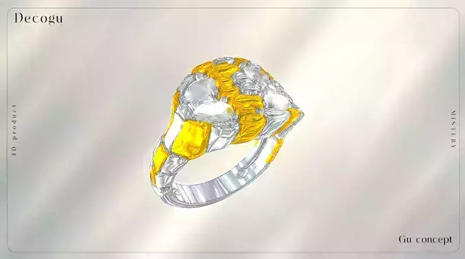 Luminous Harmony Diamond Ring Low-poly 3D model