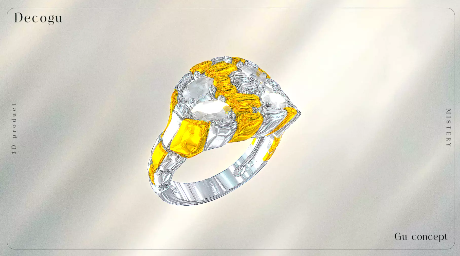 Luminous Harmony Diamond Ring Low-poly 3D model_0