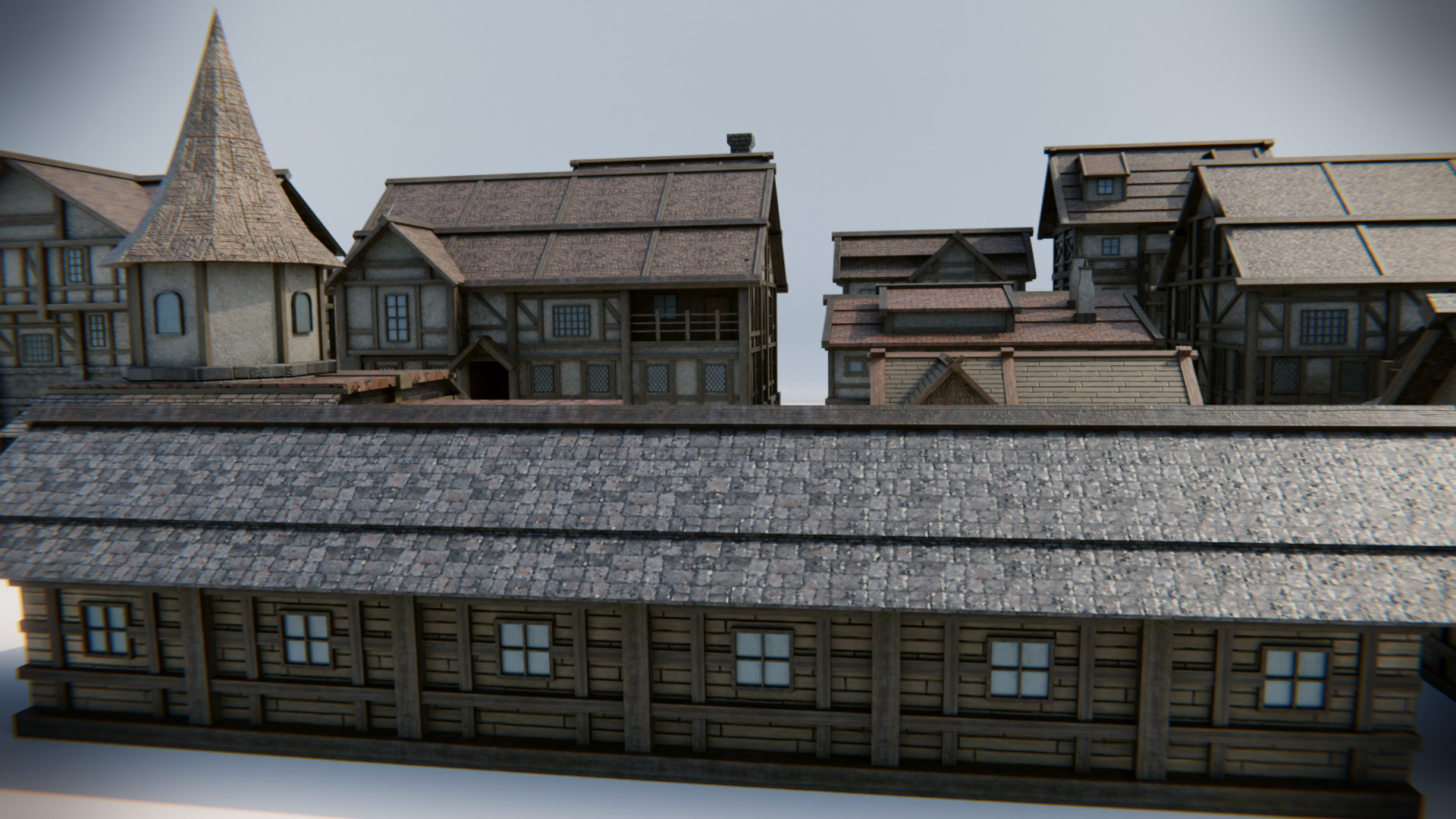 Simple Medieval House Pack Low-poly 3D model_3