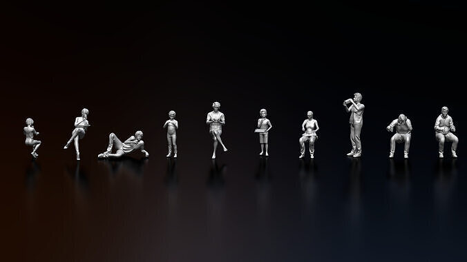 HD People 39 Eating 3D model 6