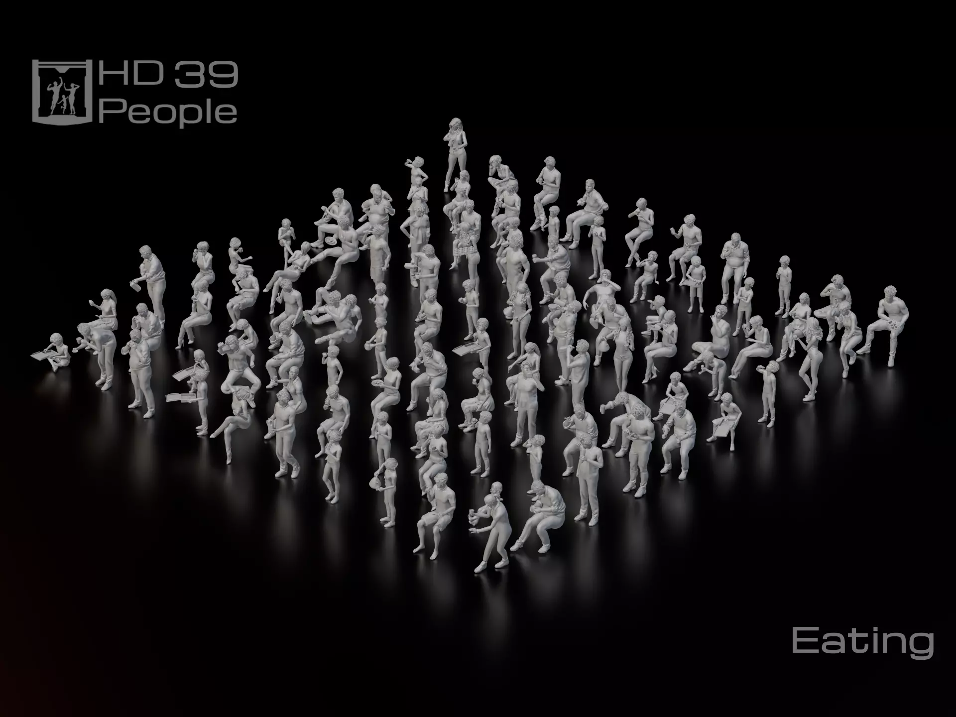 HD People 39 Eating 3D model