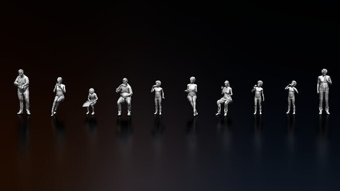 HD People 39 Eating 3D model 4