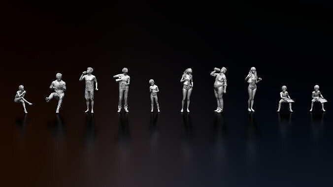 HD People 39 Eating 3D model 7