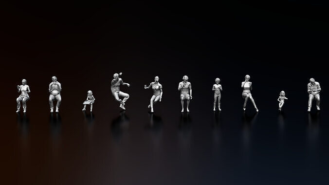HD People 39 Eating 3D model 3