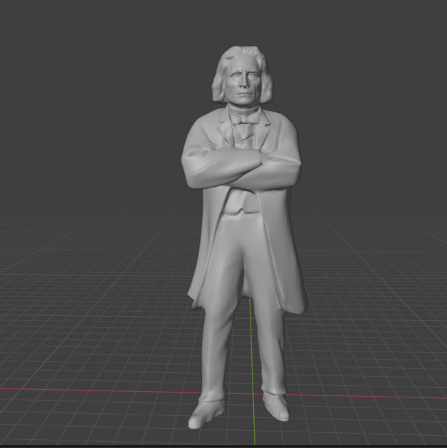 Franz Liszt 3D print model_3