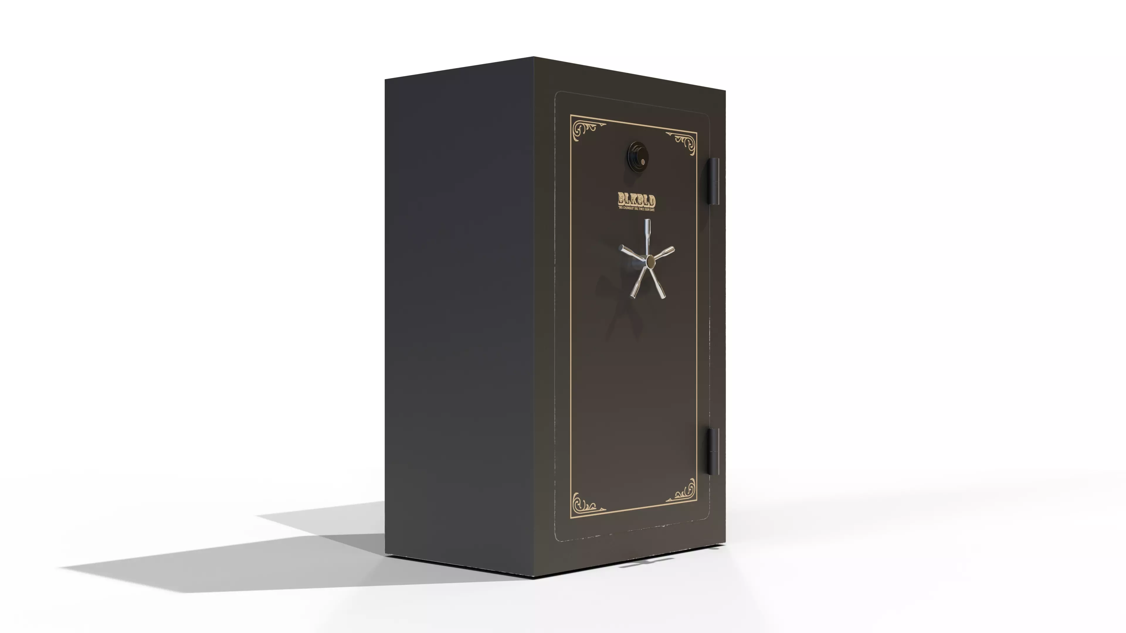 Realistic Heavy-Duty Weapon Safe - Game Ready PBR 3D Model Low-poly 3D model_0