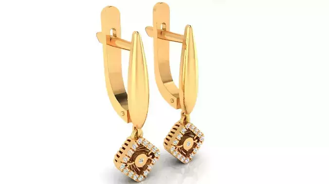 Earring E21 The luxury female earring with gems