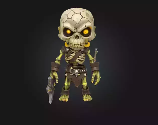 Chibi Orc Skeleton Warrior