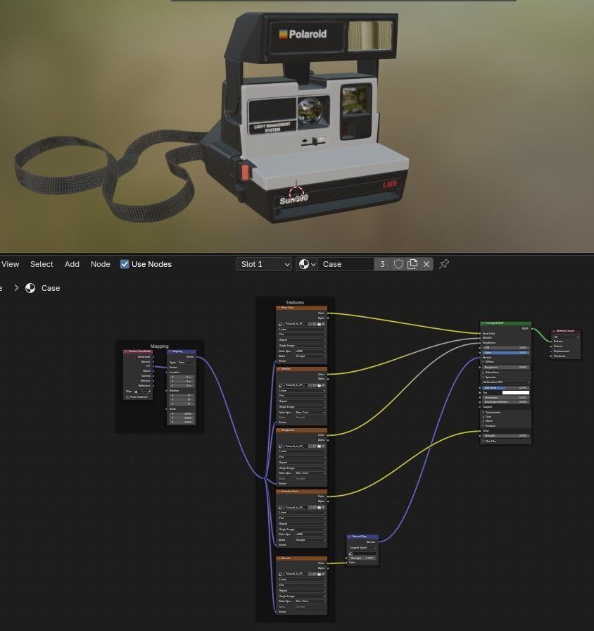 Vintage Instant Camera 3D Model  3D model_9