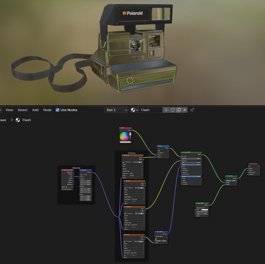Vintage Instant Camera 3D Model  3D model_10