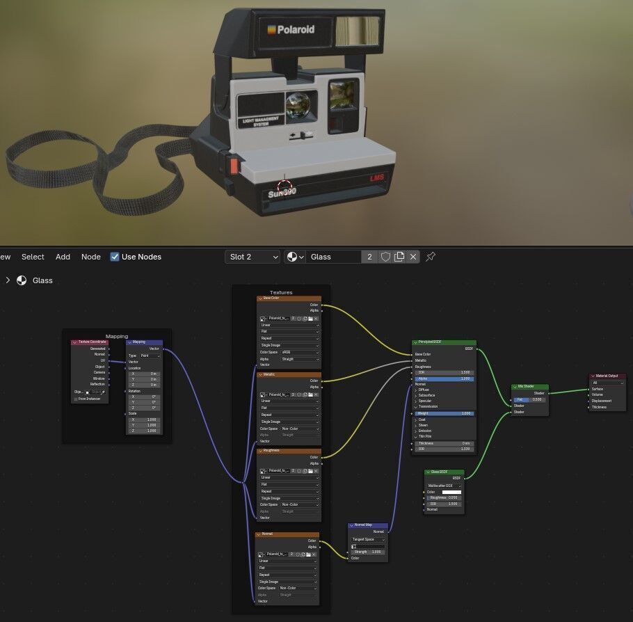 Vintage Instant Camera 3D Model  3D model_11