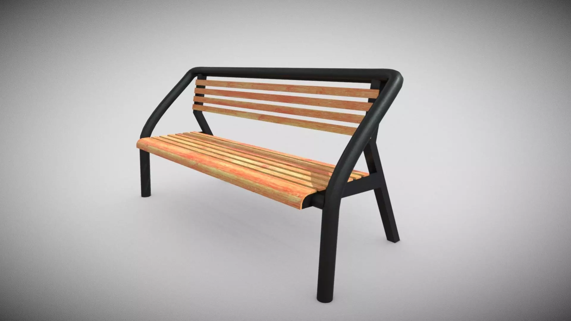 Outdoor Bench Low-poly 3D model