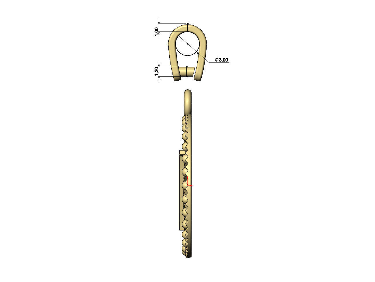 V letter initial faceted sunrays beaded coin pendant charm 3D print model_8