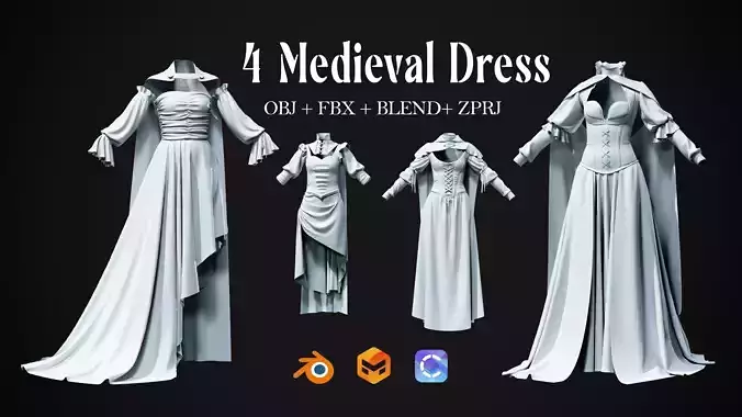 4 Medieval Dress
