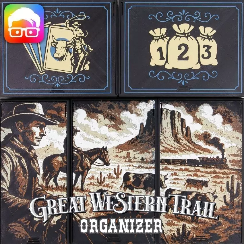 GREAT WESTERN TRAIL 2ND ED BOARD GAME ORGANIZER BY AMMEDIA3D 3D print model