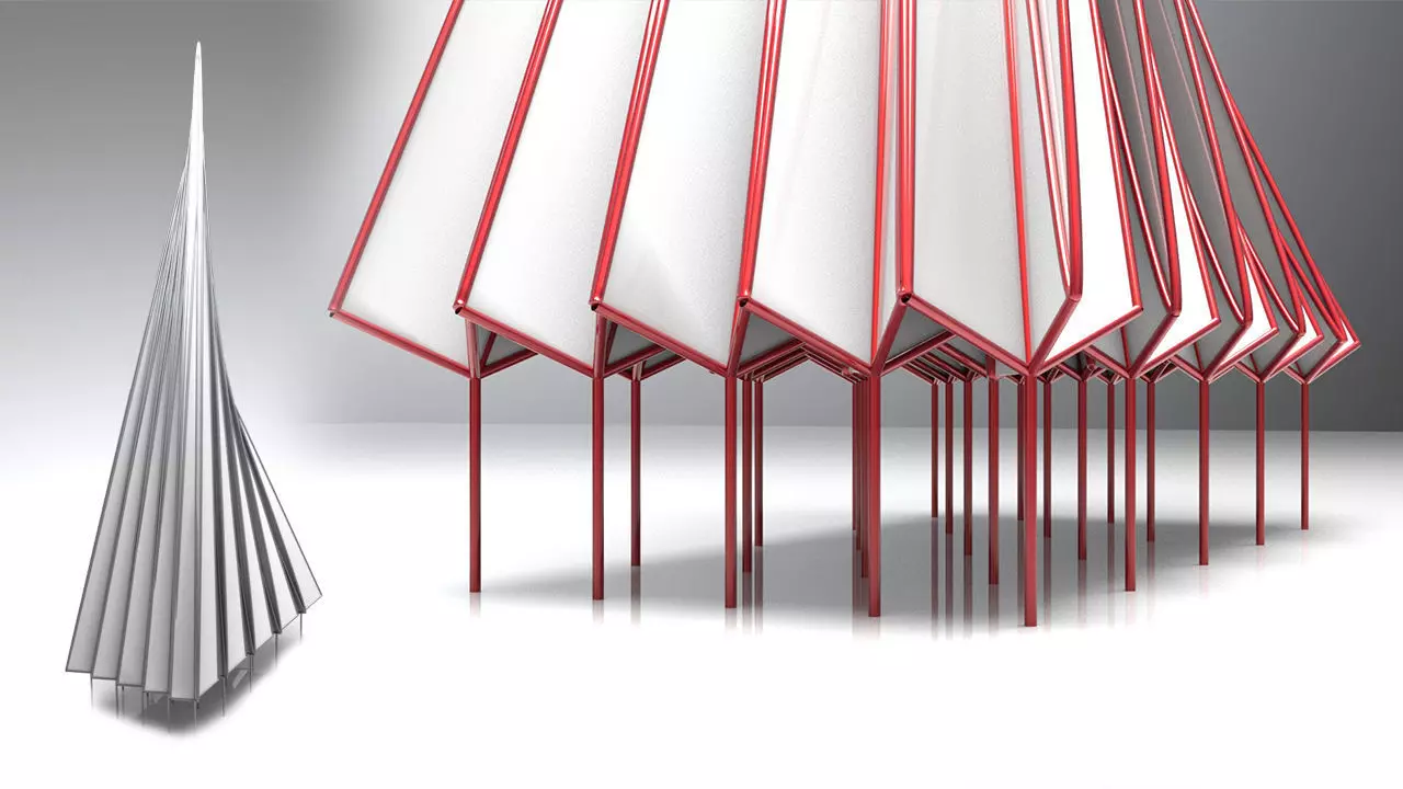 Parametric Tensile Structure Design Grasshopper Rhino Files 3D model