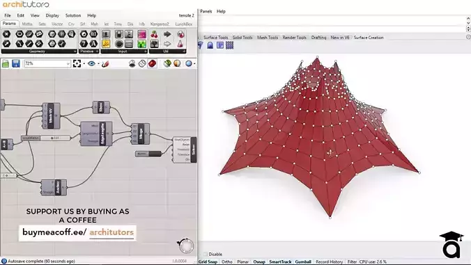 Kangaroo Parametric Tensile Structure Design Grasshopper Rhino