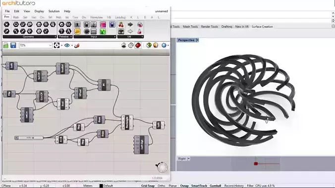 Stripped Torus Parametric Design Grasshopper Rhino Files