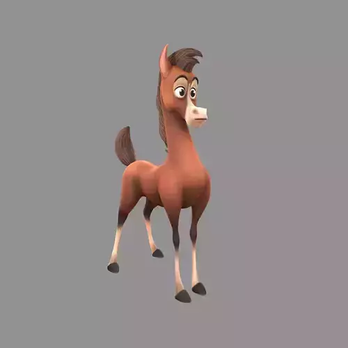 Stylized Cartoon teen Horse