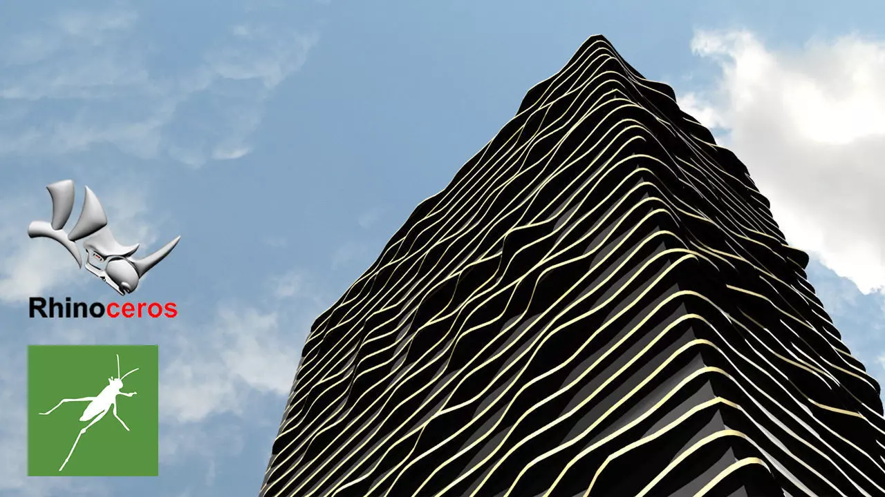 Liquid Architecture Parametric Tower Facade Design Grasshopper 3D model