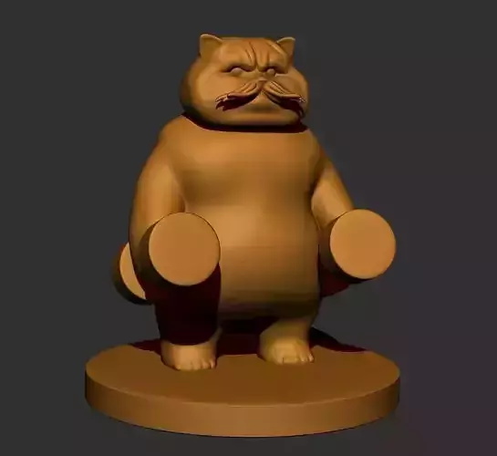 Cute fat cat 3D print model
