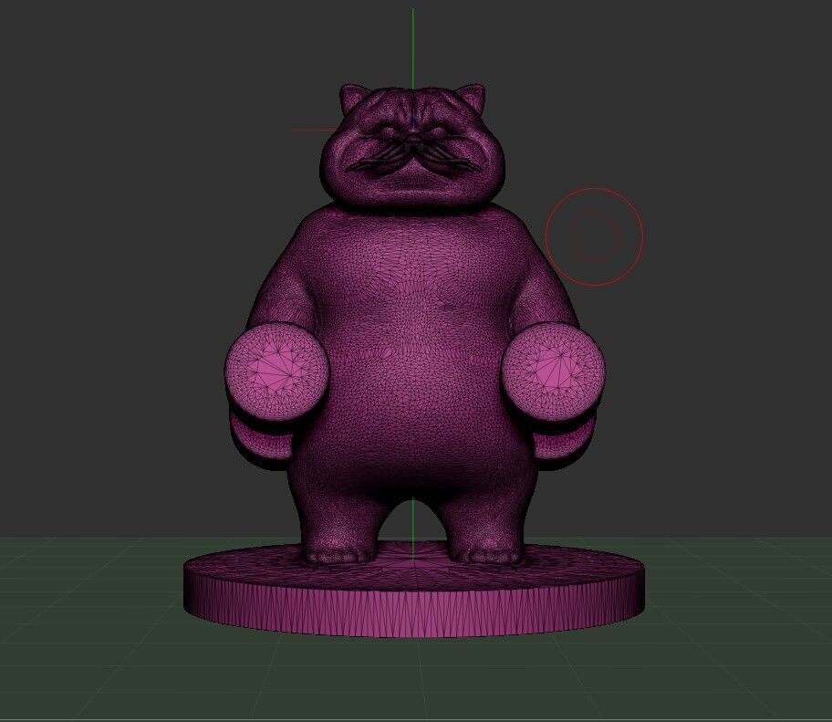 Cute fat cat 3D print model_2