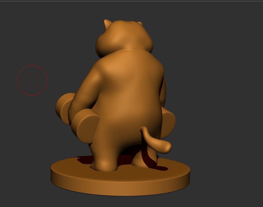 Cute fat cat 3D print model_1