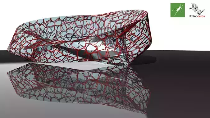 Parametric Architectural Facade Design Grasshopper Rhino Files 3D model