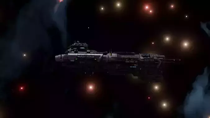 the space Low-poly 3D model