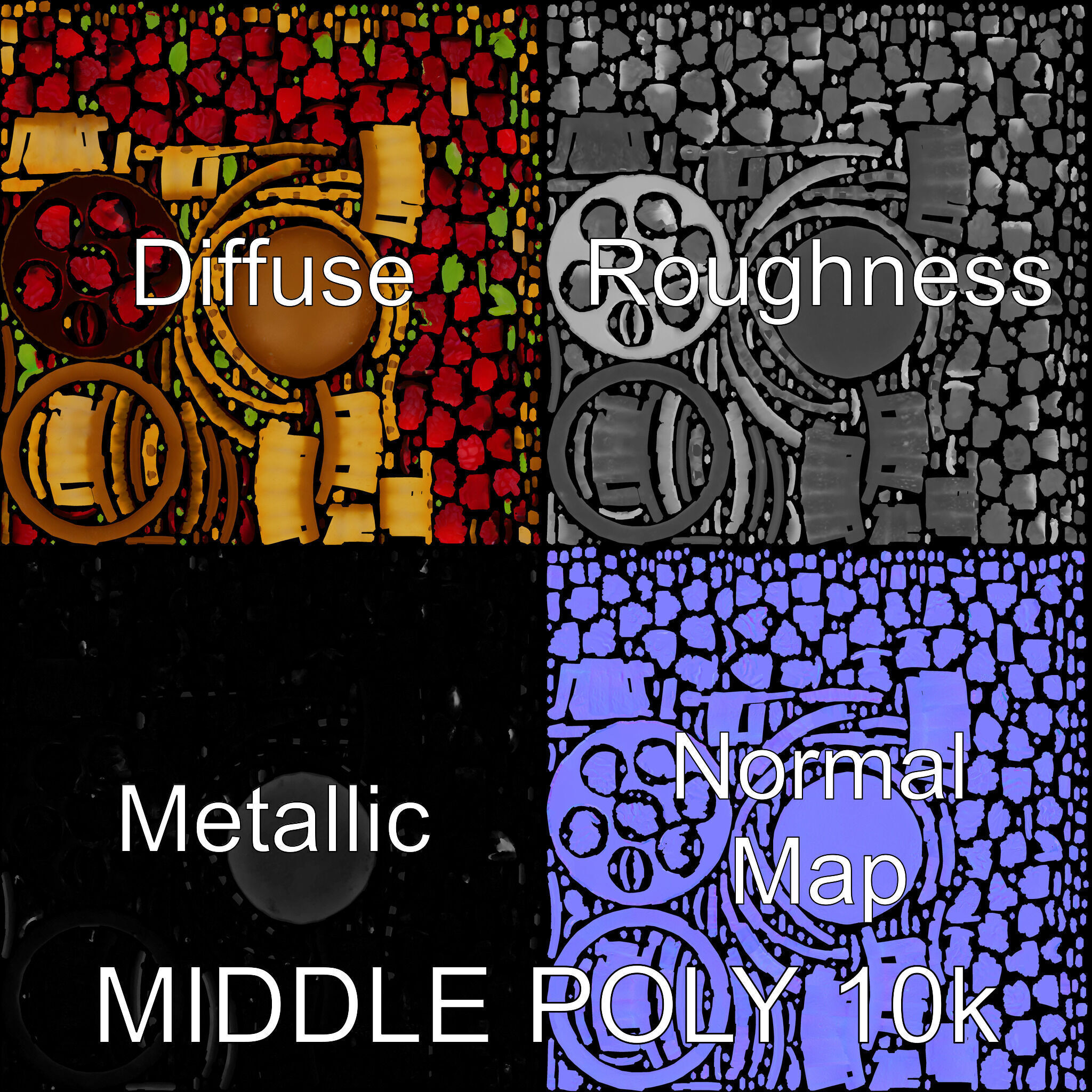 Raspberry Tart Dessert model pack Low-poly 3D model_37