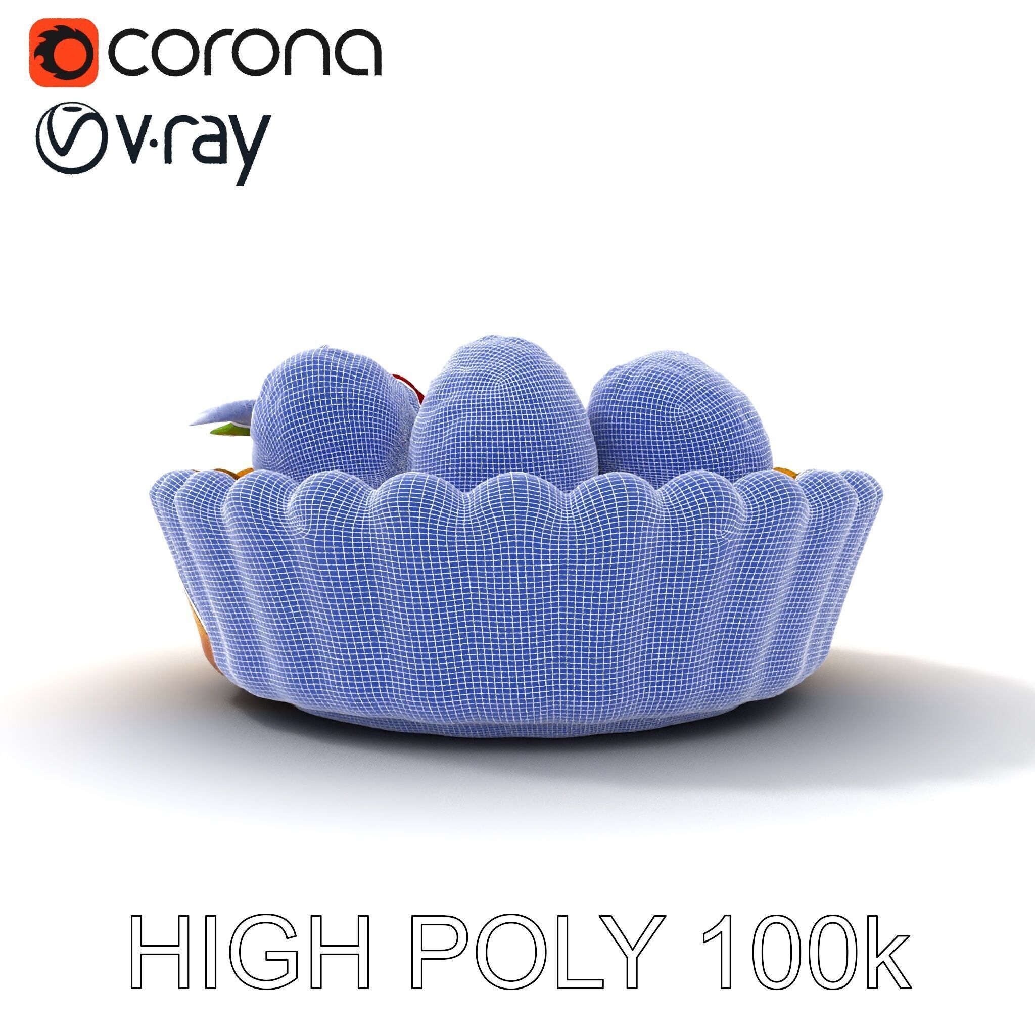 Raspberry Tart Dessert model pack Low-poly 3D model_33