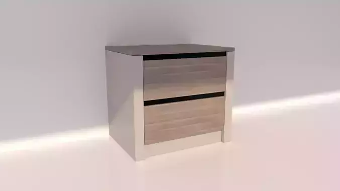 Serena Line Elegance Nightstand - Shiny  Low-poly 3D model