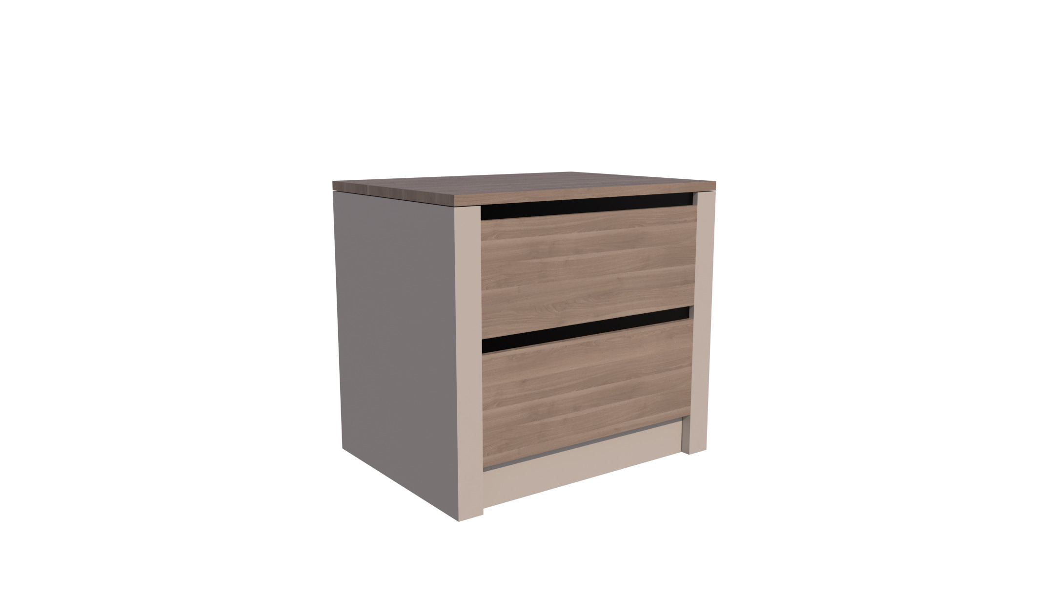Serena Line Elegance Nightstand - Shiny Low-poly 3D model_5