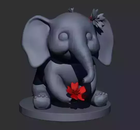 Cute Elephant 3D print model