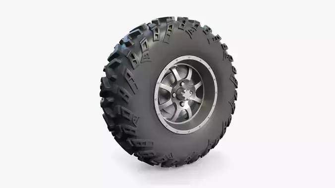 Off-Road ATV Wheel High-Poly