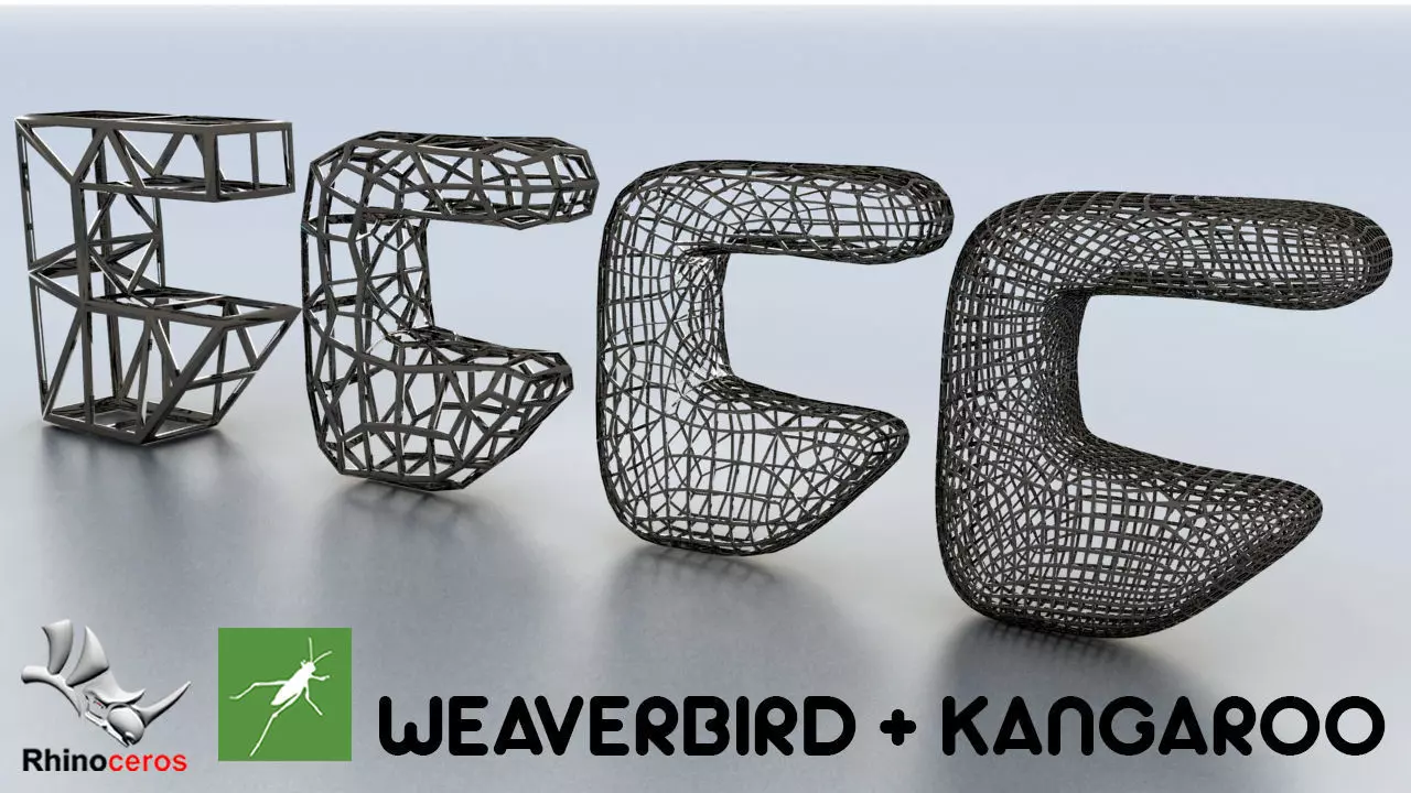 Kangaroo Weaverbird Parametric Facade Design Grasshopper Rhino 3D model