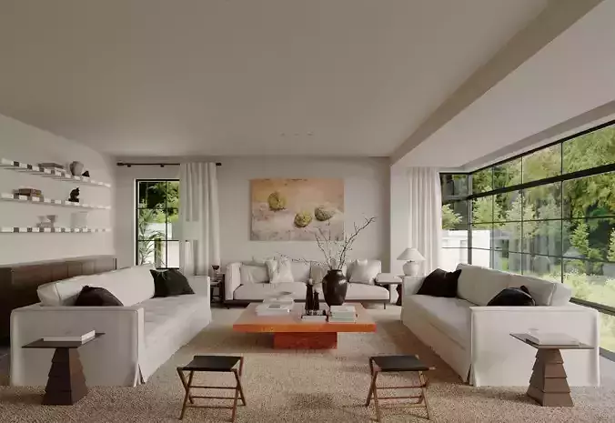 modern living room interior scenes 67