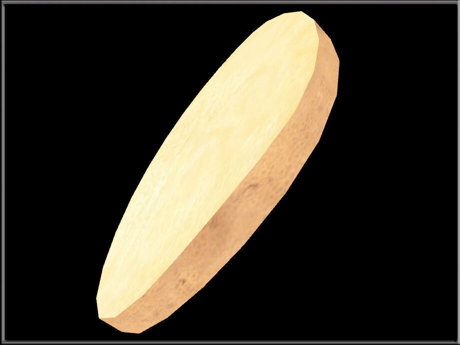 Slice of POTATO Low-poly 3D model_1
