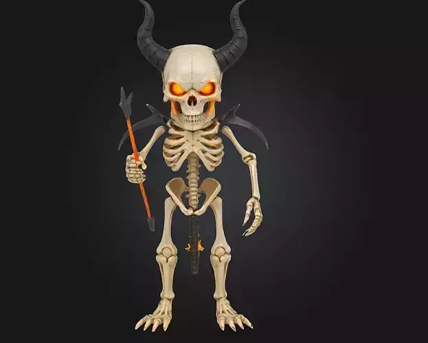 Chibi Demon Skeleton Archer