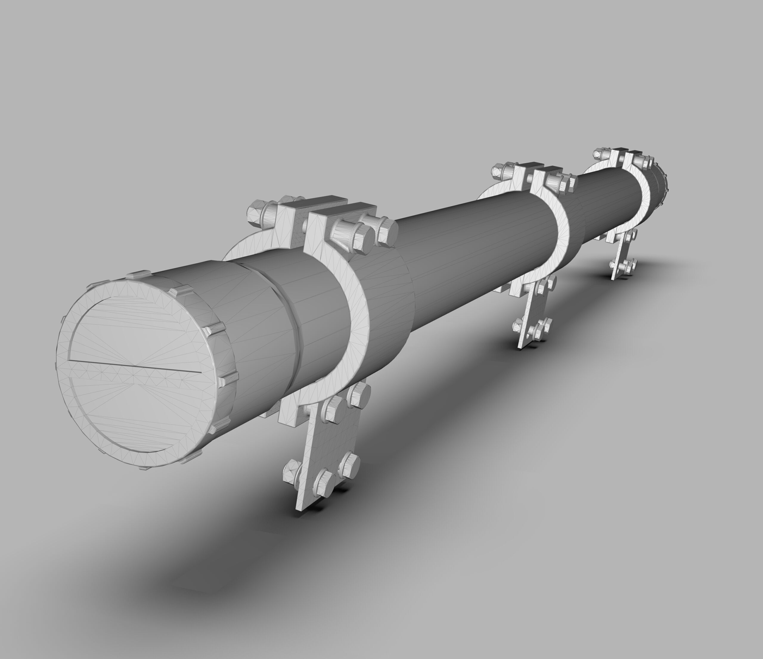 Roof Rack Water Tank for Off-Road Vehicles Low-poly 3D model_6