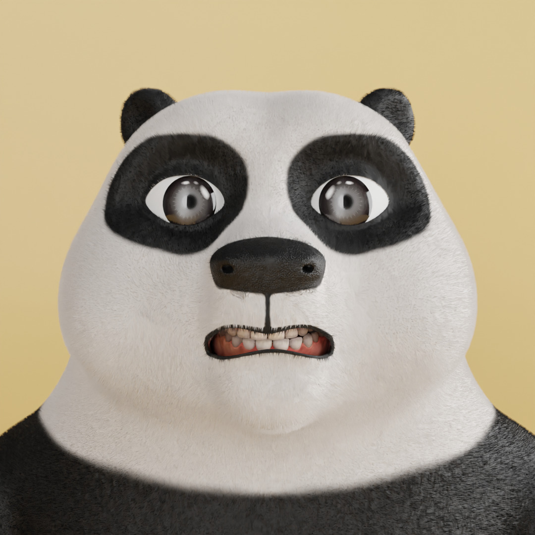 3D Panda Character  3D model_1