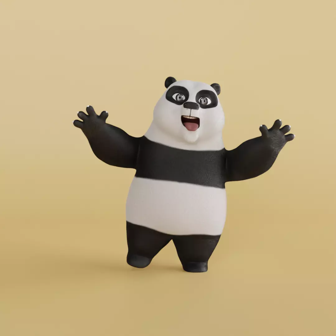 3D Panda Character  3D model_0