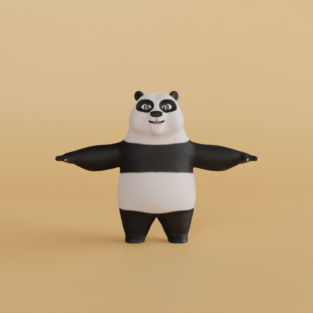 3D Panda Character  3D model_5
