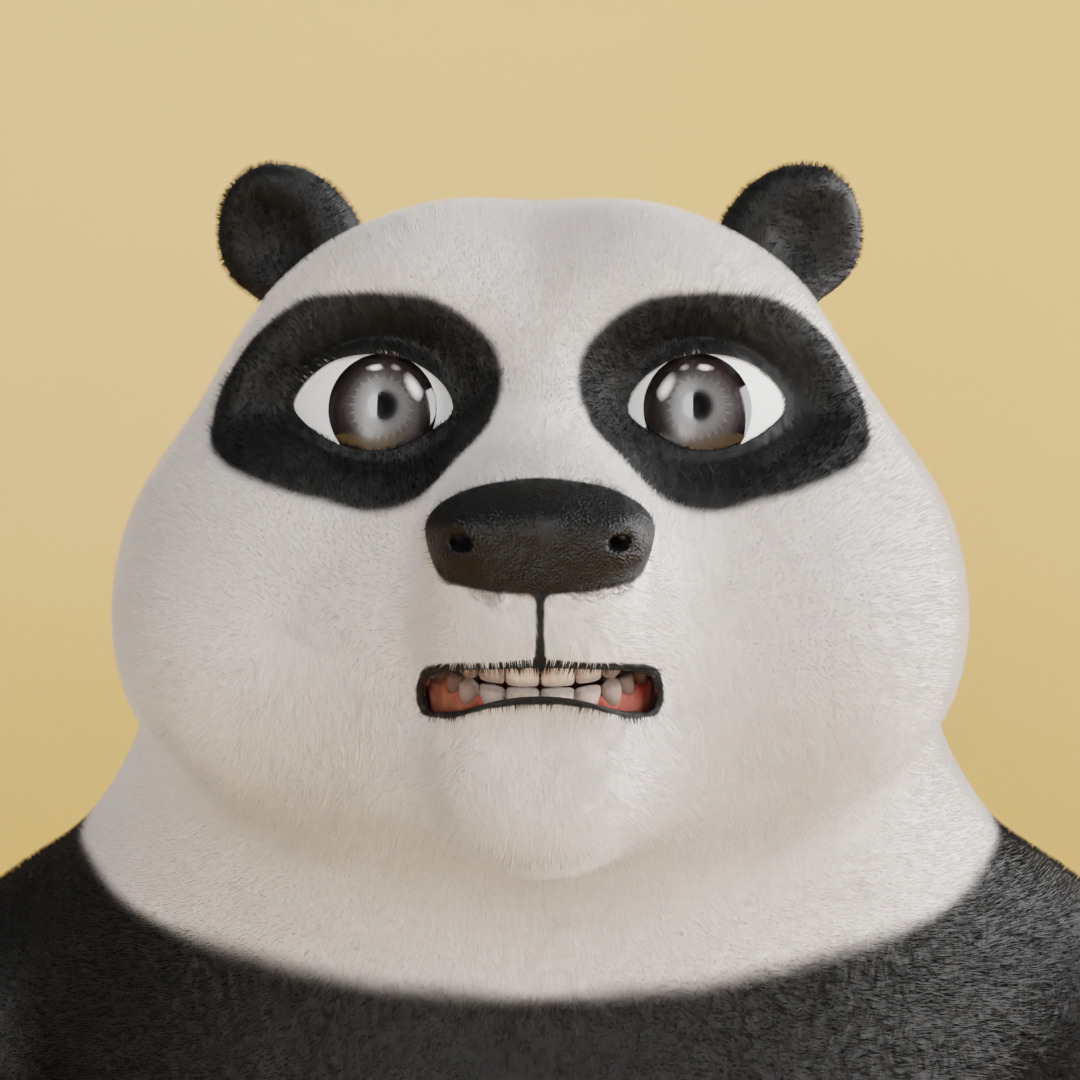 3D Panda Character  3D model_2