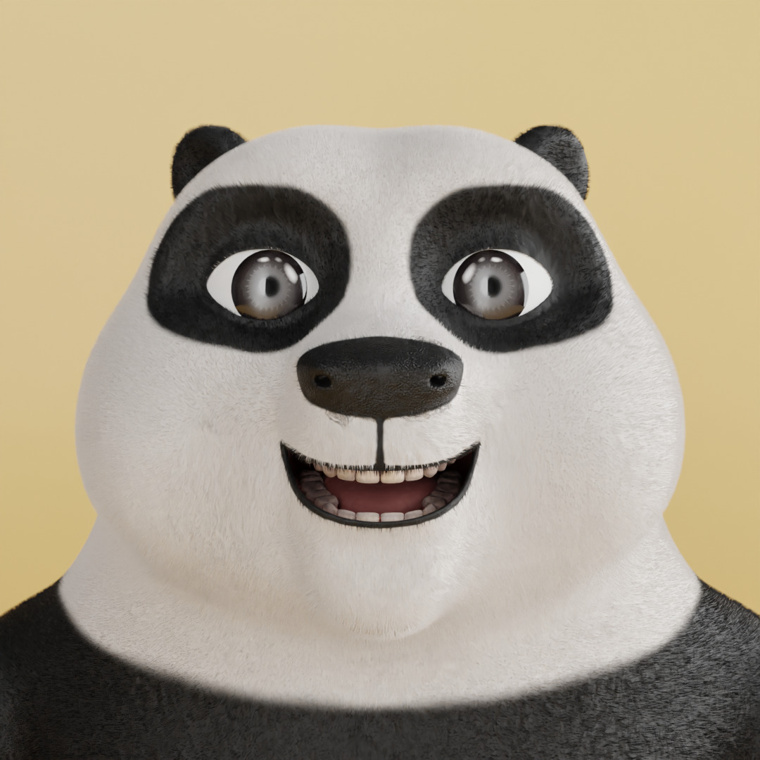 3D Panda Character  3D model_9
