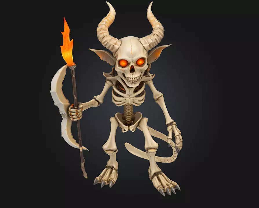 Demon Skeleton Archer 3D print model