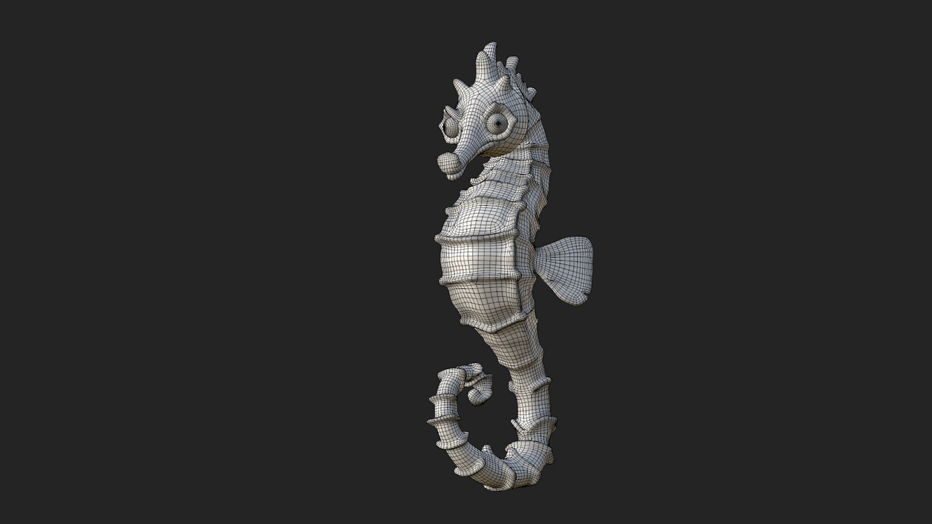 Seahorse Low-poly 3D model_23