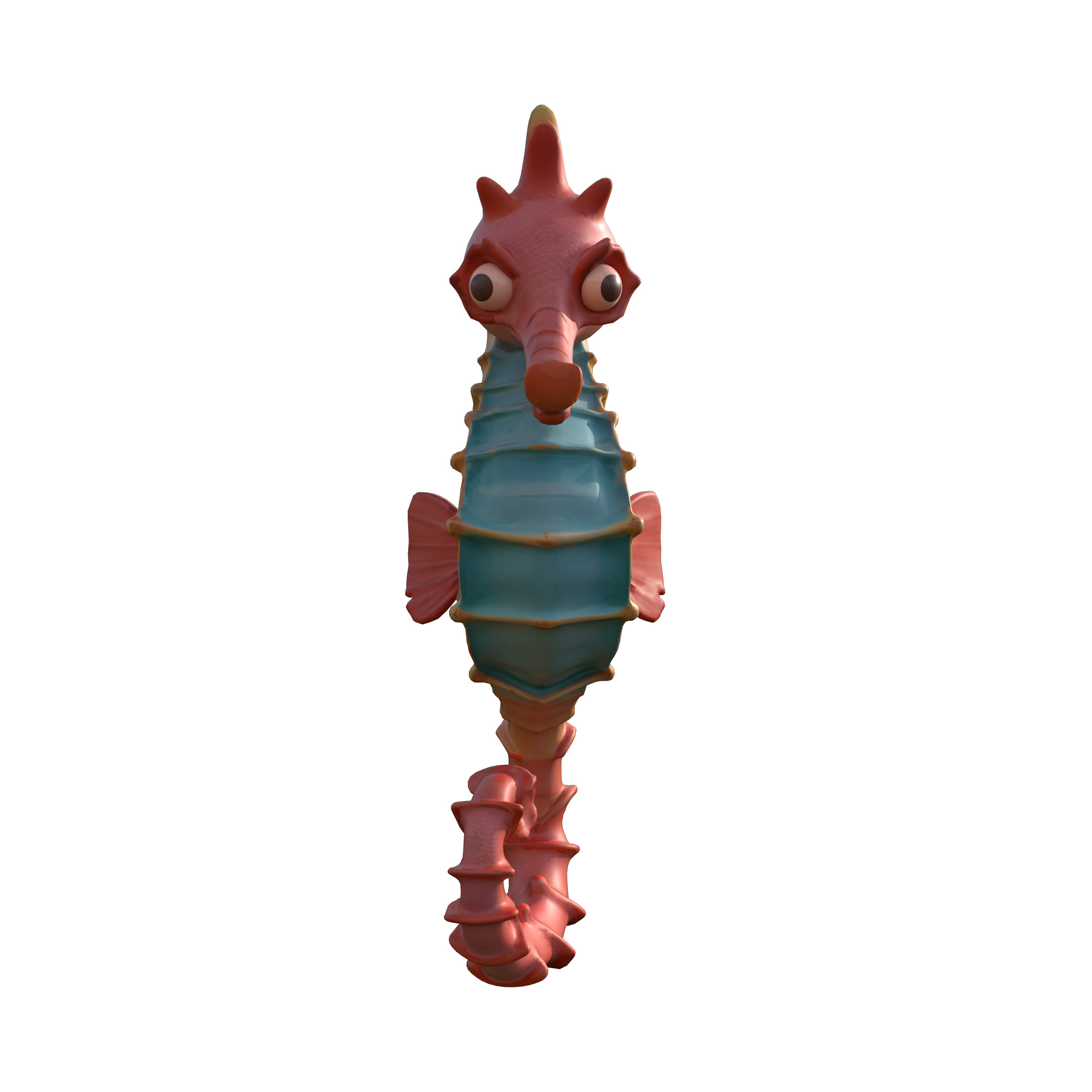 Seahorse Low-poly 3D model_13