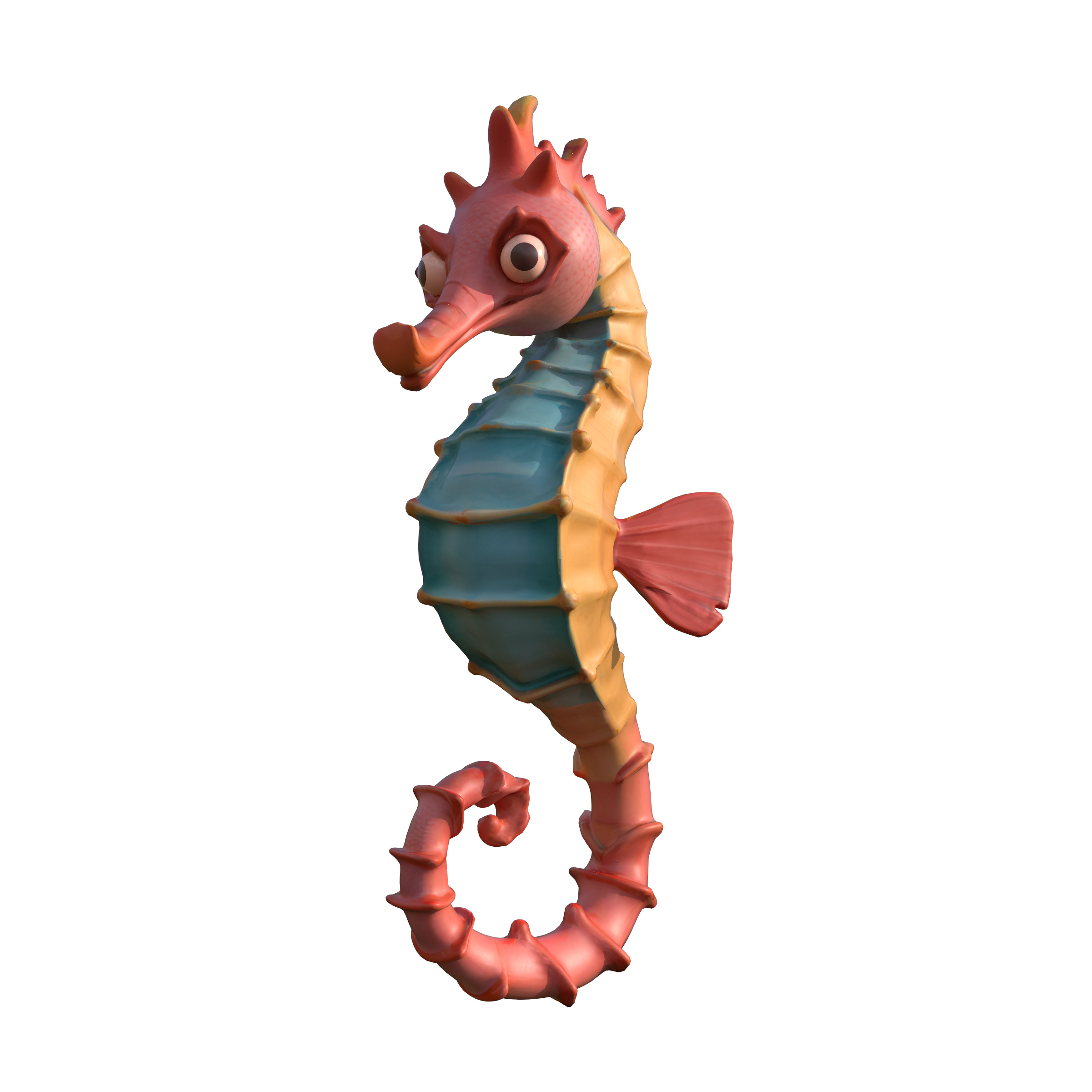 Seahorse Low-poly 3D model_18